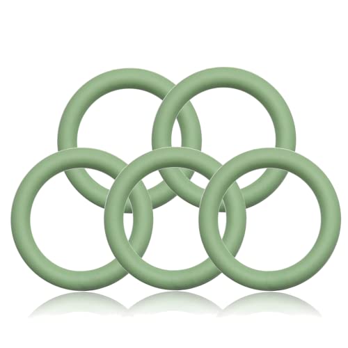 O-Ring aus Zink mit Silikon-Beschichtung 20mm, 5er Set, perfekt für DIY Hunde-Leine und Hunde-Halsband, nichtrostend, Ideal mit Paracord 550, Pastell-Grün von Ganzoo