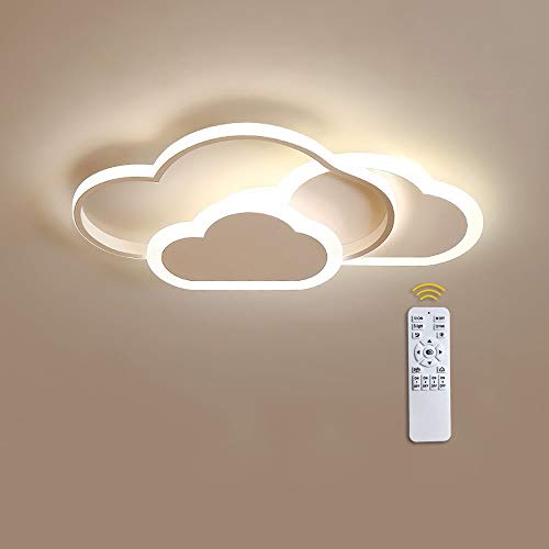 32W 2700lm LED Deckenleuchte, 42cm Kreative Wolken Deckenlampe, 3000-6500K dimmbarer mit Fernbedienung, moderne weiße Deckenleuchten Wandleuchte für Wohnzimmer Schlafzimmer Flur und Kinderzimmer von GaoHX