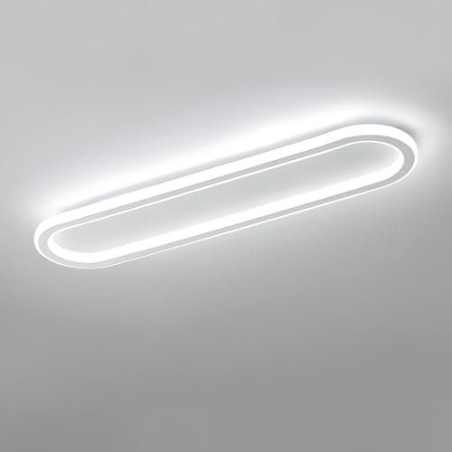 GaoHX LED Deckenleuchte Rechteckig, Moderne Deckenleuchte LED Panel Deckenlampe, 100cm Flurlampe Lang Deckenlampe 40W, Schlafzimmerlampe Wohnzimmerlampe(Bianco,6000K Cool White) von GaoHX