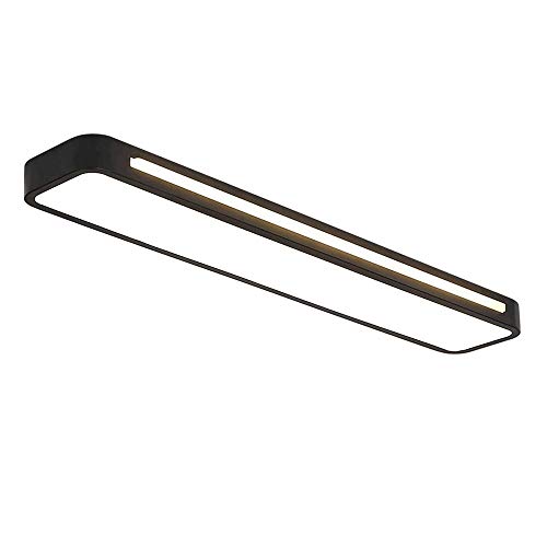 Modern LED 22w Deckenleuchte Flur Schlafzimmerlampe Deckenlampe, Schwarz Rechteckig Design Acryl Metall Pendelleuchte für Korridor Balkon Esszimmer Wohnzimmer Bad Küche Deko Decke Licht, 6000K, L78cm von GaoHX