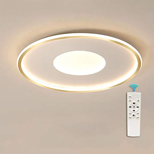 GaoHX Ring Design LED Deckenleuchte, Wohnzimmerlampe Runde Dimmbar Deckenlampe Modern Ultradünne Dekor Beleuchtung Lichter Metall Acryl Deckenbeleuchtung Schlafzimmer Esszimmer Deckenlicht von GaoHX