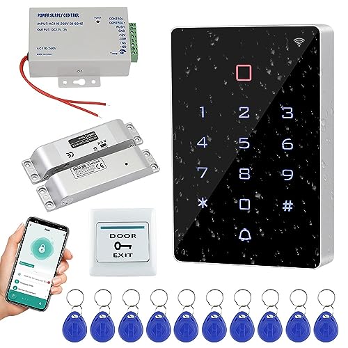 Gaocinys Vollständiges Kit des RFID 125 kHz Zugangskontrollsystems WiFi Tuya Smart App Control mit 12 V Elektrik Bolt Lock Lock Netzteil Ausgangstaste Gaocinys Vollständiges Kit des RFID 125 kHz Zugangskontrollsystems WiFi Tuya Smart App Control mit 12 V Elektrik Bolt Lock Lock Netzteil Ausgangstaste von Gaocinys