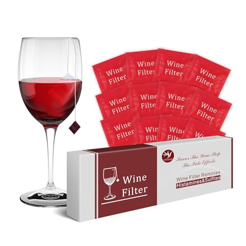 Gaodeding Weinsulfitfilter, entfernt Sulfite und Histamine, der Zauberstab-Weinreiniger kann Histaminbedingte Symptome wie Kopfschmerzen und verstopfte Nase nach dem Trinken effektiv lindern (12 Stück von Gaodeding