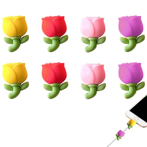 Gaodercha 8Pcs Ladekabel Saver Niedliche Blume Ladeleitung Schutz Hübsche Tulpe Blumen Soft USB Kabel Protector Kompatibel für Typ-c iphone Die meisten Handys und iPad Gaodercha 8Pcs Ladekabel Saver Niedliche Blume Ladeleitung Schutz Hübsche Tulpe Blumen Soft USB Kabel Protector Kompatibel für Typ-c iphone Die meisten Handys und iPad von Gaodercha