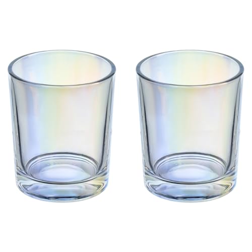 Gaolinci 2 Stück klassische klare zylindrische Glas-Mundspülbecher, Badezimmer-Bürstentasse, 170 ml von Gaolinci
