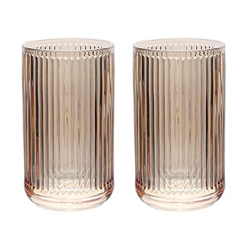 Gaolinci Bernstein 2er Set Glasbecher, Zahnbürstenhalter, 370 ml, Shatter Resistant, für Familie oder Hotel Gaolinci Bernstein 2er Set Glasbecher, Zahnbürstenhalter, 370 ml, Shatter Resistant, für Familie oder Hotel von Gaolinci