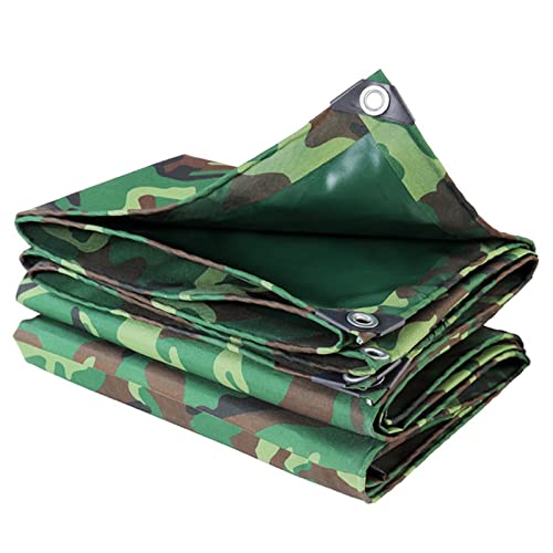 Camo-Plane Robuste Planenabdeckung Tarnung wasserdichte 0,45 mm Dicke Bodenfolie mit 450 g/m² Faltbares Camping Caravan Tarp Zelt 1,5x2m 1,5x3m 4x4m (Size : 3x3m) von Gaommini