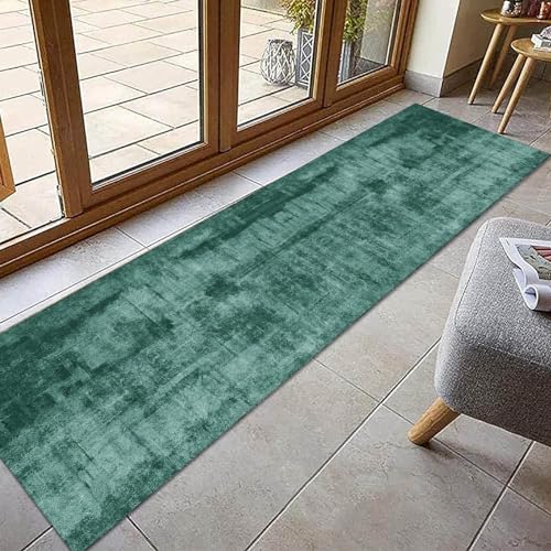 Läufer Teppich Flur rutschfest Lange Teppichläufer für den Flur, grau, grün, rot, Teppichläufer für Küche, Flur, Treppen, Korridor, schmale Teppiche, 1,5 m, 250 cm, 300 cm, 5 m, 6 m Bodenmatte – rutsc von Gaommini