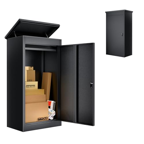 Gaonala Briefkasten Paketbox für den Außenbereich, extra große Paketboxen mit sicherer Lagerung, wasserdichte Paketboxen für den Außenbereich (53 x 42 x 130cm) von Gaonala