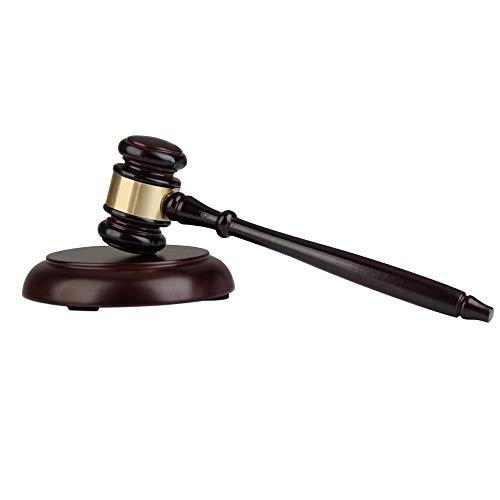 Gaoominy Holz Richterhammer Auktion Hammer Auktionshammer mit Sound-Block Fuer Rechtsanwalt Richter Auktion Handarbeit von Gaoominy
