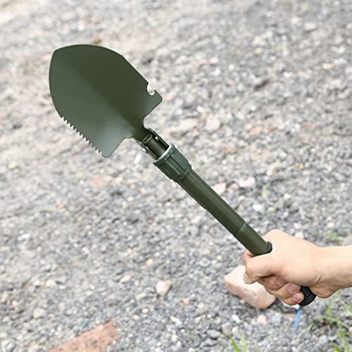 Klappschaufel Multifunktional Klappspaten Klappspaten Camping Schaufel Werkzeug Stahlspaten Outdoor Survival Notfall Werkzeug (Grün) von Gaorui