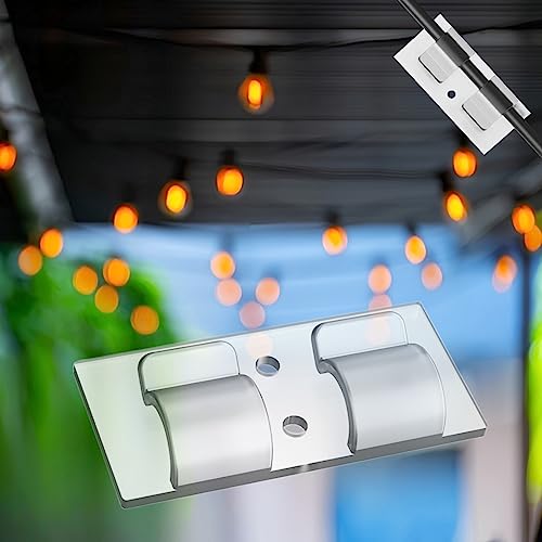 Gaoxun Haken für Outdoor Lichterkette Kugel, 25 Stück Transparent Kabelhalter, Wasserdicht Kabelclips Selbstklebend, Kabelmanagement, Kabelklemmen, Kabelbefestigung für Terrasse Garten Balkon Wand von Gaoxun