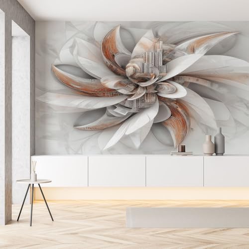 Abstrakt Blumenmuster Fototapete 3d Effekt 350 x 256 cm Stadt Architektur Tapete Wohnzimmer Badezimmer Wasserfest Schlafzimmer Wohnzimmer Tapete von Gaqinhh