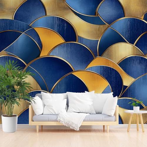 Abstrakt Geometrisch Vliestapete Abwaschbar, Luxuriös Muster Fototapete 3d Effekt, Moderne Ästhetik Kunst Tapete Badezimmer Wasserfest Wohnzimmer Kinderzimmer Tapeten Vliestapete 450 x 315 cm (B x H) Abstrakt Geometrisch Vliestapete Abwaschbar, Luxuriös Muster Fototapete 3d Effekt, Moderne Ästhetik Kunst Tapete Badezimmer Wasserfest Wohnzimmer Kinderzimmer Tapeten Vliestapete 450 x 315 cm (B x H) von Gaqinhh