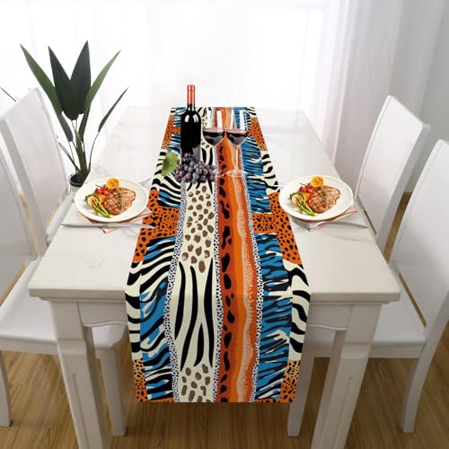 Abstrakt Leopardenmuster Tischläufer Sommer Waschbar, Tiertexturen Spleißen Tischläufer für Einschulung Deko Couchtisch Küche Esstischv Partydeko Dekoration für Zuhause 40 x 240 cm Abstrakt Leopardenmuster Tischläufer Sommer Waschbar, Tiertexturen Spleißen Tischläufer für Einschulung Deko Couchtisch Küche Esstischv Partydeko Dekoration für Zuhause 40 x 240 cm von Gaqinhh