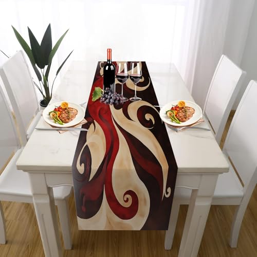 Abstrakt Wirbel Tischläufer Outdoor Waschbar Extralang, Modern Welle Malerei Tintenspritzer Tischdeko für Einschulung Deko Couchtisch Küche Esstischv Dekoration für Zuhause 30 x 140 cm Abstrakt Wirbel Tischläufer Outdoor Waschbar Extralang, Modern Welle Malerei Tintenspritzer Tischdeko für Einschulung Deko Couchtisch Küche Esstischv Dekoration für Zuhause 30 x 140 cm von Gaqinhh