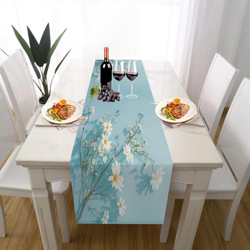 Blumenpflanzen Gänseblümchen Tischläufer Geburtstag Partydeko, Botanisch Blume Frühling Pflanze Tischdeko Outdoor Sommer Deko für Einschulung Deko Couchtisch Esstischv 40 x 180 cm Blumenpflanzen Gänseblümchen Tischläufer Geburtstag Partydeko, Botanisch Blume Frühling Pflanze Tischdeko Outdoor Sommer Deko für Einschulung Deko Couchtisch Esstischv 40 x 180 cm von Gaqinhh
