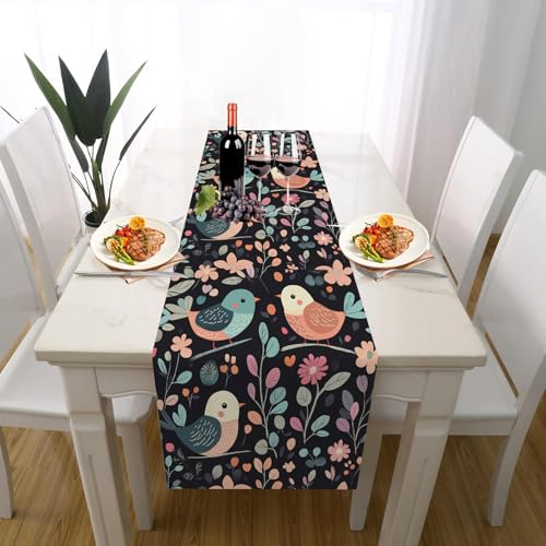 Cartoon Tiere Vögel Tischläufer Sommer Waschbar, Niedlich Blumen Waldtiere Filialen Tischläufer für Einschulung Deko Couchtisch Küche Esstischv Partydeko Dekoration für Zuhause 40 x 240 cm Cartoon Tiere Vögel Tischläufer Sommer Waschbar, Niedlich Blumen Waldtiere Filialen Tischläufer für Einschulung Deko Couchtisch Küche Esstischv Partydeko Dekoration für Zuhause 40 x 240 cm von Gaqinhh