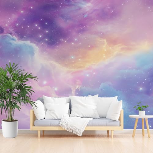 Fantasie Sternenhimmel Fototapete 3d Effekt, Universum Nebel Wandtapete Wasserfest, Kosmos Galaxy Galaxie Vliestapete Kinderzimmer Mädchen Jungen Wohnzimmer Abwaschbar Tapete 300 x 210 cm (B x H) von Gaqinhh