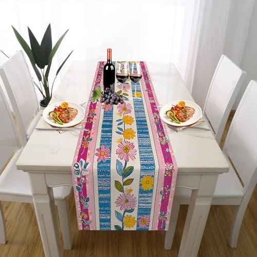 Gänseblümchen Blumen Tischdeko Outdoor Sommer Deko, Vintage Pastoral Floral Tischläufer Waschbar für Einschulung Deko Couchtisch Küche Esstisch Dekoration für Zuhause 33 x 183 cm Gänseblümchen Blumen Tischdeko Outdoor Sommer Deko, Vintage Pastoral Floral Tischläufer Waschbar für Einschulung Deko Couchtisch Küche Esstisch Dekoration für Zuhause 33 x 183 cm von Gaqinhh