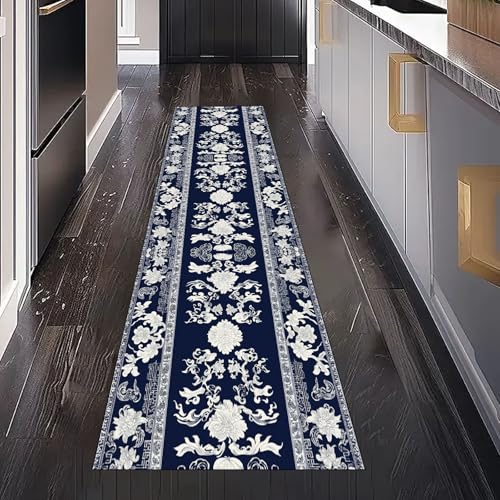 Gaqinhh Abstrakt Chrysantheme Blumen Teppich Läufer Flur Küche Waschbar rutschfest 80x300 cm, Orientalische Kunst Teppichläufer für küchenteppich Eingangsbereich Bettumrandung Schlafzimmer Wohnzimmer Gaqinhh Abstrakt Chrysantheme Blumen Teppich Läufer Flur Küche Waschbar rutschfest 80x300 cm, Orientalische Kunst Teppichläufer für küchenteppich Eingangsbereich Bettumrandung Schlafzimmer Wohnzimmer von Gaqinhh