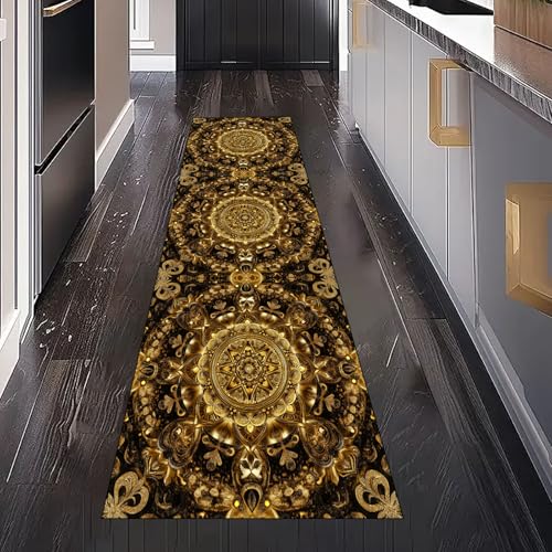 Gaqinhh Boho Abstrakt Blumen Teppich Läufer Flur Küche Waschbar rutschfest 60x150 cm, Vintage Bohemian Mandala Teppiche für Bettumrandung Schlafzimmer Teppichläufer für Küchenläufer Eingangsbereich Gaqinhh Boho Abstrakt Blumen Teppich Läufer Flur Küche Waschbar rutschfest 60x150 cm, Vintage Bohemian Mandala Teppiche für Bettumrandung Schlafzimmer Teppichläufer für Küchenläufer Eingangsbereich von Gaqinhh