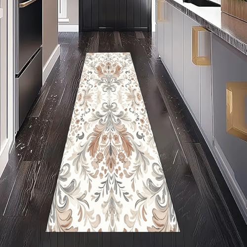 Gaqinhh Botanisch Geblümt Landhausstil Blatt Teppich Läufer Flur Küchenteppich Waschbar rutschfest 60x120 cm, Pastoral Laub Teppichläufer für Bettumrandung Schlafzimmer Küchenläufer Eingangsbereich Gaqinhh Botanisch Geblümt Landhausstil Blatt Teppich Läufer Flur Küchenteppich Waschbar rutschfest 60x120 cm, Pastoral Laub Teppichläufer für Bettumrandung Schlafzimmer Küchenläufer Eingangsbereich von Gaqinhh