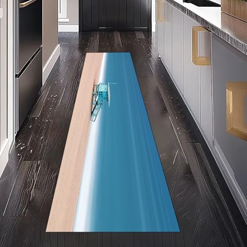 Gaqinhh Küste Strand Landschaft Teppich Läufer für Schlafzimmer Wohnzimmer, Natur Meerblick Scenery Teppichläufer Waschbar rutschfest für Küche Flur Eingangsbereich Bettumrandung Teppiche 60x240 cm Gaqinhh Küste Strand Landschaft Teppich Läufer für Schlafzimmer Wohnzimmer, Natur Meerblick Scenery Teppichläufer Waschbar rutschfest für Küche Flur Eingangsbereich Bettumrandung Teppiche 60x240 cm von Gaqinhh