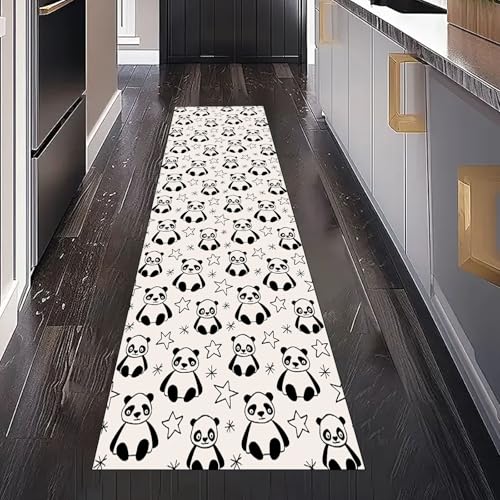 Gaqinhh Niedlich Panda Teppich Läufer Flur Küche Waschbar rutschfest 60x150 cm, Cartoon Tiere Stern Kinder Bär Teppiche für Bettumrandung Schlafzimmer Teppichläufer für Küchenläufer Eingangsbereich Gaqinhh Niedlich Panda Teppich Läufer Flur Küche Waschbar rutschfest 60x150 cm, Cartoon Tiere Stern Kinder Bär Teppiche für Bettumrandung Schlafzimmer Teppichläufer für Küchenläufer Eingangsbereich von Gaqinhh