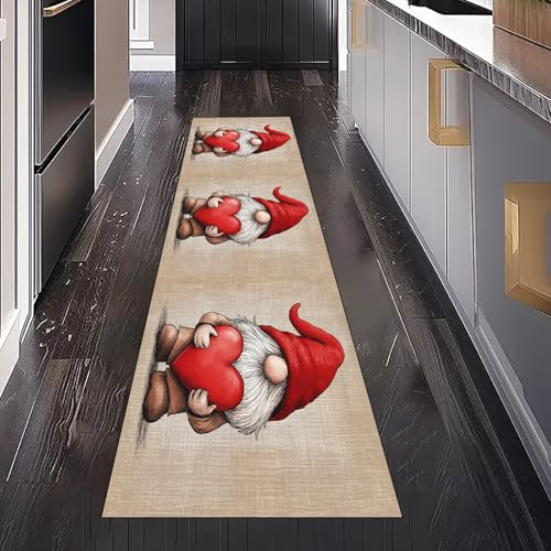 Gaqinhh Niedlich Wichtel Lustig Herzform Teppich Läufer für Küchenteppich Schlafzimmer Wohnzimmer, Kinder Zwerg Teppichläufer Waschbar rutschfest für Flur Eingangsbereich Bettumrandung 80x200 cm Gaqinhh Niedlich Wichtel Lustig Herzform Teppich Läufer für Küchenteppich Schlafzimmer Wohnzimmer, Kinder Zwerg Teppichläufer Waschbar rutschfest für Flur Eingangsbereich Bettumrandung 80x200 cm von Gaqinhh