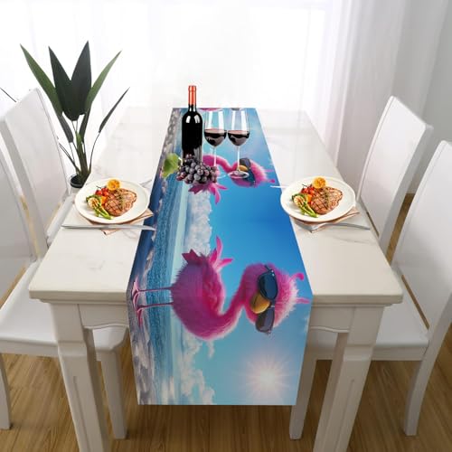 Karikatur Niedlich Flamingo Tischläufer Geburtstag Partydeko, Küsten Strand Landschaft Tischdeko Outdoor Sommer Deko für Einschulung Deko Couchtisch Küche Esstischv Dekoration für Zuhause 40 x 180 cm Karikatur Niedlich Flamingo Tischläufer Geburtstag Partydeko, Küsten Strand Landschaft Tischdeko Outdoor Sommer Deko für Einschulung Deko Couchtisch Küche Esstischv Dekoration für Zuhause 40 x 180 cm von Gaqinhh