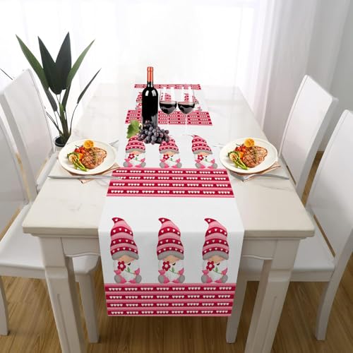 Liebe Wichtel Tischläufer Outdoor Waschbar Extralang, Cartoon Zwerg Niedlich Herzform Tischdeko für Einschulung Deko Couchtisch Küche Esstischv Dekoration für Zuhause 30 x 140 cm Liebe Wichtel Tischläufer Outdoor Waschbar Extralang, Cartoon Zwerg Niedlich Herzform Tischdeko für Einschulung Deko Couchtisch Küche Esstischv Dekoration für Zuhause 30 x 140 cm von Gaqinhh
