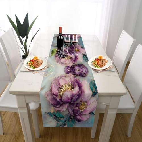 Luxuriöse Pfingstrose Tischläufer Geburtstag Partydeko, Geblümt Blume Orientalisch Botanisch Tischdeko Outdoor Sommer Deko für Einschulung Deko Couchtisch Esstischv Dekoration für Zuhause 40 x 180 cm Luxuriöse Pfingstrose Tischläufer Geburtstag Partydeko, Geblümt Blume Orientalisch Botanisch Tischdeko Outdoor Sommer Deko für Einschulung Deko Couchtisch Esstischv Dekoration für Zuhause 40 x 180 cm von Gaqinhh