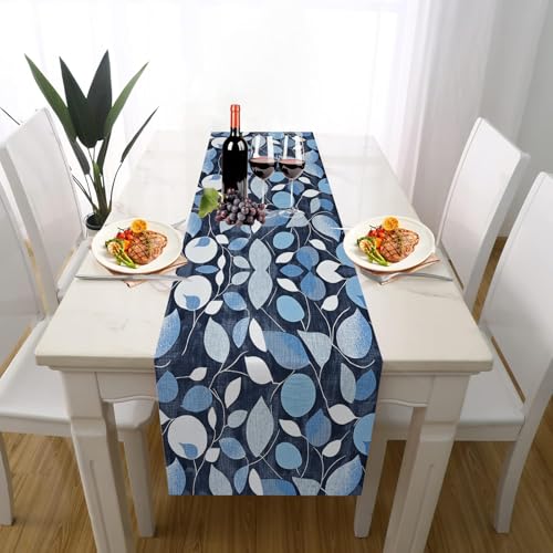 Modern Blatt Tischläufer Outdoor Waschbar Extralang, Abstrakt Pflanze Geometrie Kreisform Tischdeko für Einschulung Deko Couchtisch Küche Esstischv Dekoration für Zuhause 30 x 140 cm Modern Blatt Tischläufer Outdoor Waschbar Extralang, Abstrakt Pflanze Geometrie Kreisform Tischdeko für Einschulung Deko Couchtisch Küche Esstischv Dekoration für Zuhause 30 x 140 cm von Gaqinhh