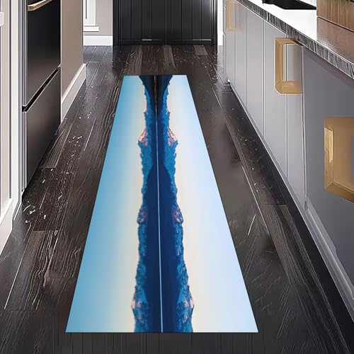 Schneeberg Natur Landschaft Teppichläufer Küchenteppich Waschbar rutschfest 80x150 cm, See Gebirge Teppich für Bettumrandung Schlafzimmer Flur Eingangsbereich Wohnzimmer Küche Schneeberg Natur Landschaft Teppichläufer Küchenteppich Waschbar rutschfest 80x150 cm, See Gebirge Teppich für Bettumrandung Schlafzimmer Flur Eingangsbereich Wohnzimmer Küche von Gaqinhh