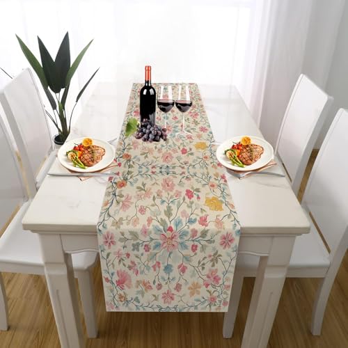 Vintage Geblümt Tischläufer Einschulung Deko, Rustikal Blumen Landhausstil Botanisch Tischdeko Waschbar Küche Tisch Dekoration Geburtstag Hochzeitsdeko 30x120cm Vintage Geblümt Tischläufer Einschulung Deko, Rustikal Blumen Landhausstil Botanisch Tischdeko Waschbar Küche Tisch Dekoration Geburtstag Hochzeitsdeko 30x120cm von Gaqinhh