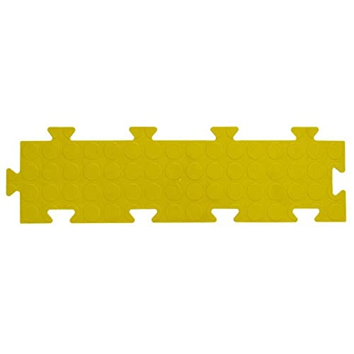 10x Fliesen schmal gelb PVC Boden Klick Fliesen Platte Klicksystem Garage Werkstatt Camping Kunststoff von GarPet