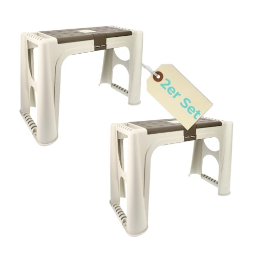 2X Kniebank 2in1 Kniekissen Garten Bank Sitzhocker Gartenkniebank Stauraum Kniehocker Gartenarbeit Gartenhocker mit Aufstehhilfe von GarPet