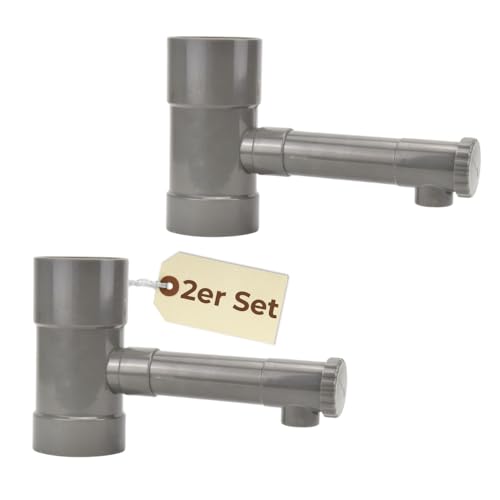 2X Regendieb Wasserdieb Fallrohr Abzweig mit Hahn Regenwassersammler Fallrohr Regenrinnen Ablauf Regensammler 100 mm 2X Regendieb Wasserdieb Fallrohr Abzweig mit Hahn Regenwassersammler Fallrohr Regenrinnen Ablauf Regensammler 100 mm von GarPet