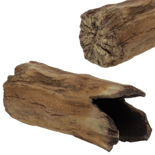 GarPet Aquarium Deko Baumstamm Höhle Röhre Aquariendeko Ablaichhöhle Fisch Krebs Wels Tonröhre Laichhöhle Braun von GarPet