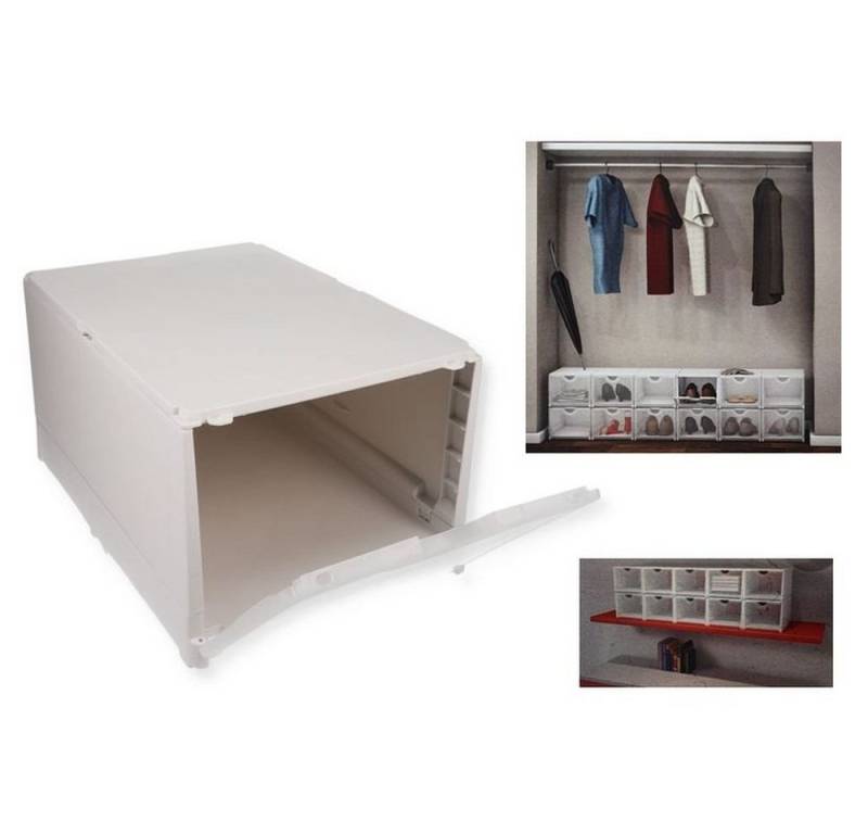 GarPet Aufbewahrungsbox Aufbewahrungsbox mit Frontöffnung Stapel Plastik Modul Kunststoff Box von GarPet
