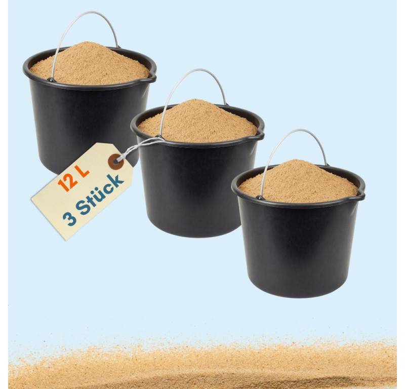 GarPet Baueimer Baueimer mit Henkel 12L 20L Mörtel Wasser Putz Maurer Garten Eimer, (3-tlg) von GarPet