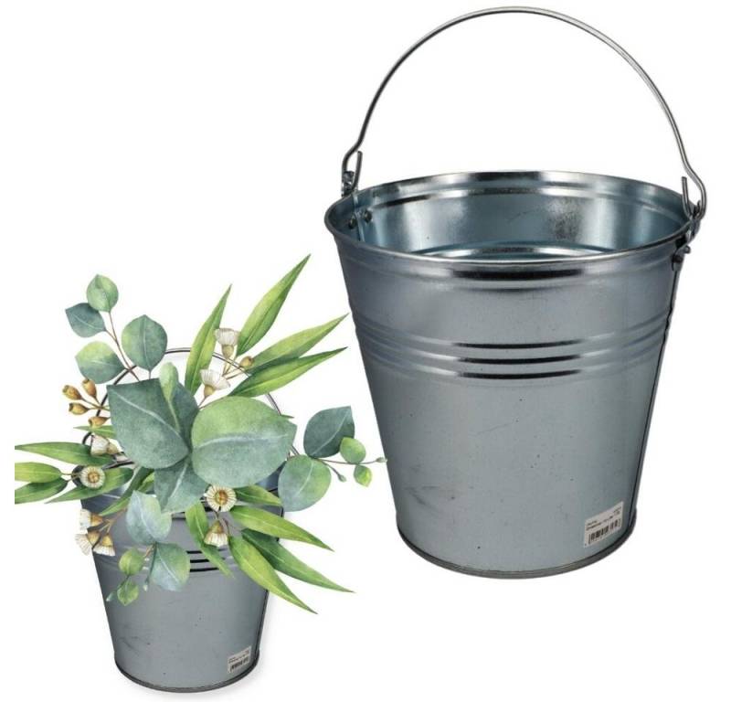GarPet Baueimer Zinkeimer Blecheimer verzinkt Wassereimer Metall Deko Asche Eimer, (1-tlg) von GarPet