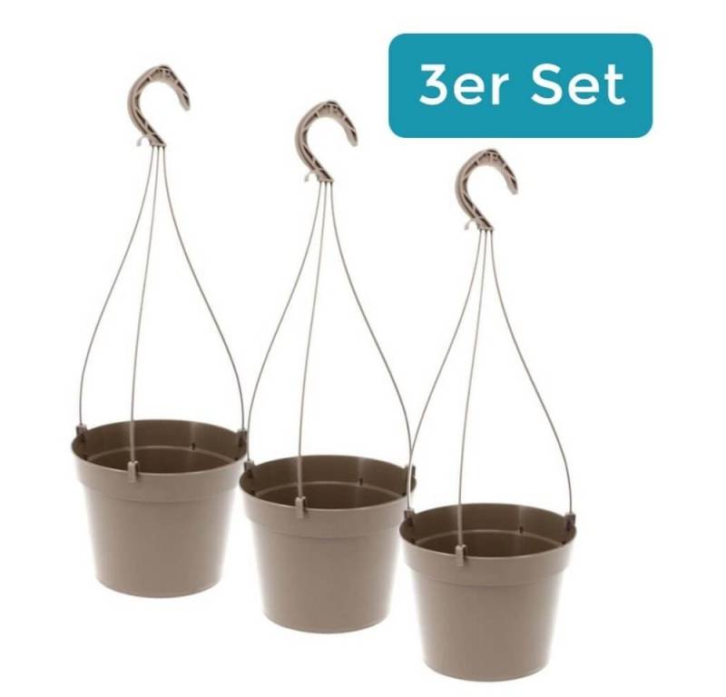 GarPet Blumentopf 3x Blumenampel Hängeampel Hängetopf Outdoor Blumen Pflanz Topf Set von GarPet