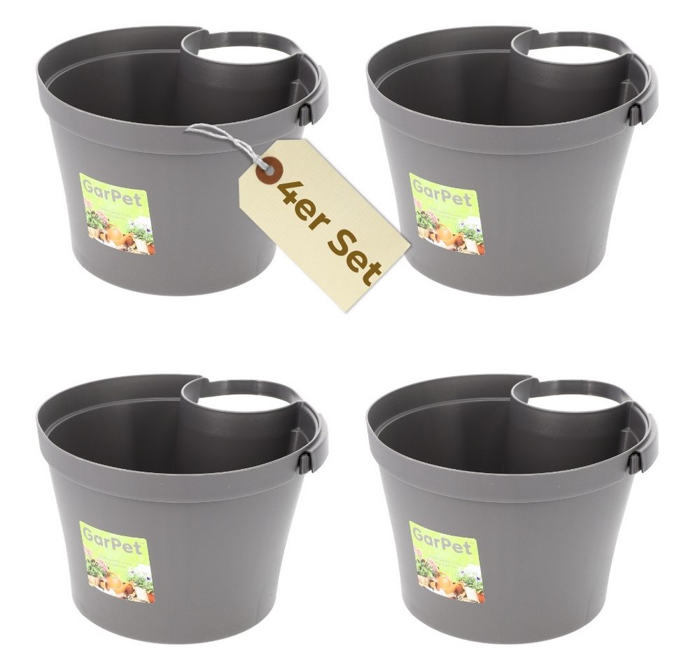 GarPet Blumentopf 4x Fallrohr Blumentopf für Regenrohr Regenrinne Säule Hängetopf GarPet Blumentopf 4x Fallrohr Blumentopf für Regenrohr Regenrinne Säule Hängetopf von GarPet
