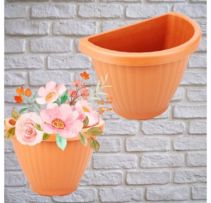 GarPet Blumentopf Blumentopf Wand Wandgefäß Wandampel Wandtopf Pflanztopf Halbschale GarPet Blumentopf Blumentopf Wand Wandgefäß Wandampel Wandtopf Pflanztopf Halbschale von GarPet