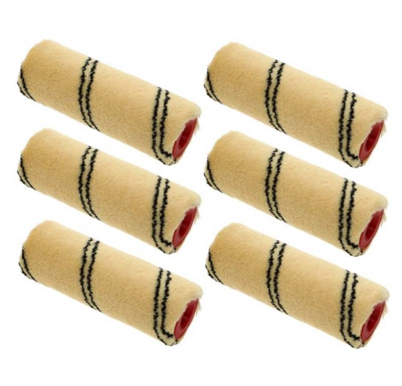 GarPet Farbroller Farbrolle Polyacryl 11mm 18-23cm Maler Roller Dispersion Latex Farbe (6-St) von GarPet