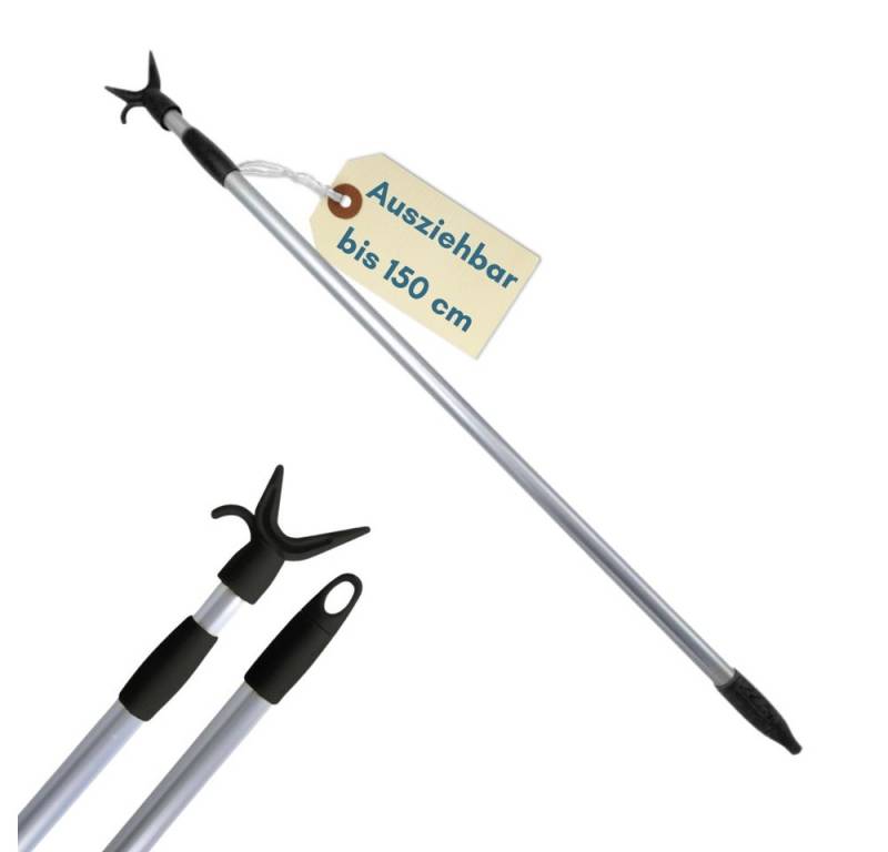 GarPet Garderobenstange Teleskopstange mit Haken Kleider Greifer Schrank Stange Ausziehbar von GarPet