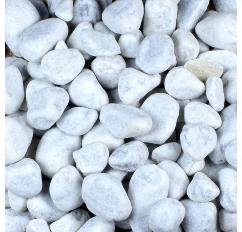 GarPet Kieselsteine Zierkies 25 kg Aquarium Carrara Weiß Garten Kies Marmor Gabion von GarPet