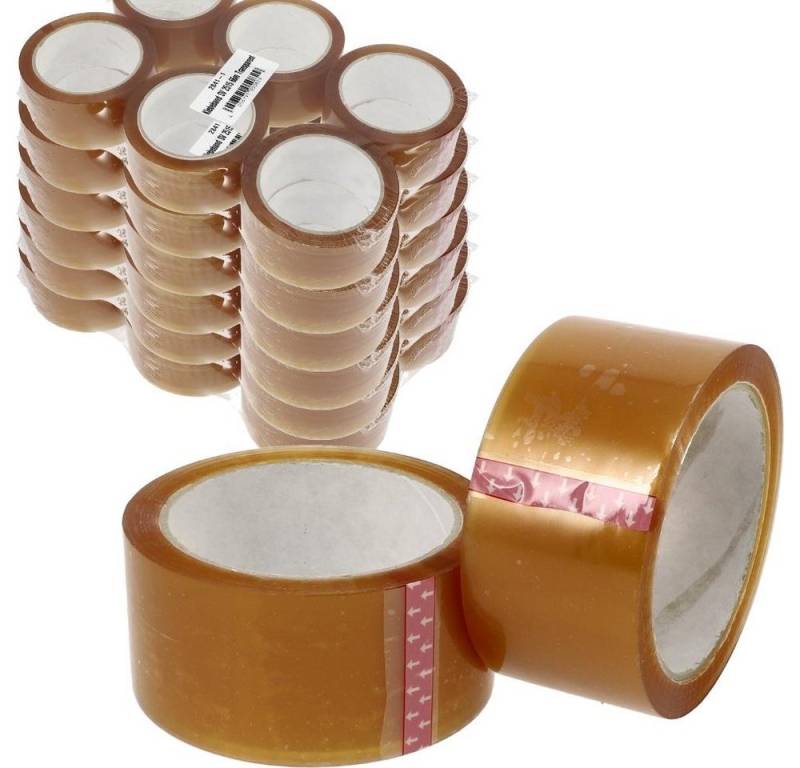 GarPet Klebeband Klebeband 66 M Pack Paket Band Klebeband Transparent Braun 6 - 36 (36-St) von GarPet